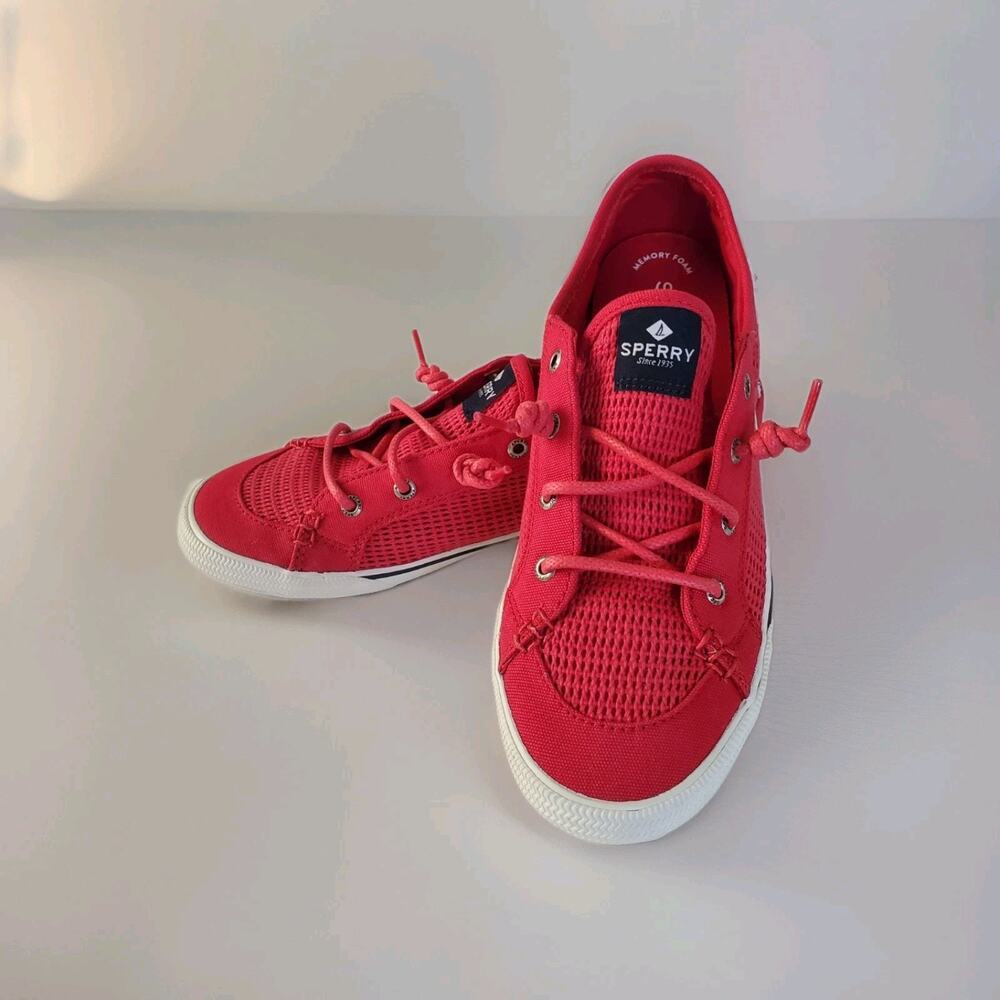 NIB Sperry Lounge LTT Mesh Red Slip On Sneaker 8.5M 39.5 - Picture 2 of 13